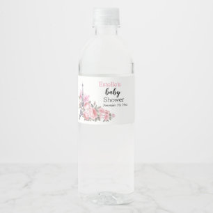 Étiquette Pour Bouteilles D'eau Bonjour Bebe   Baby shower Floral français
