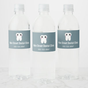 Étiquette Pour Bouteilles D'eau Bonne dent dentaire souriante