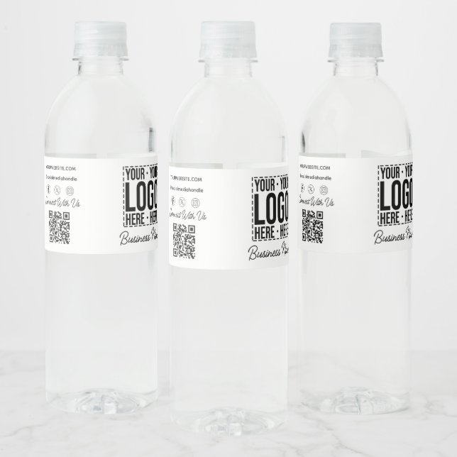 Étiquette Pour Bouteilles D'eau Boustom Business Logo Entreprise Entreprise Cool m (Bouteilles)