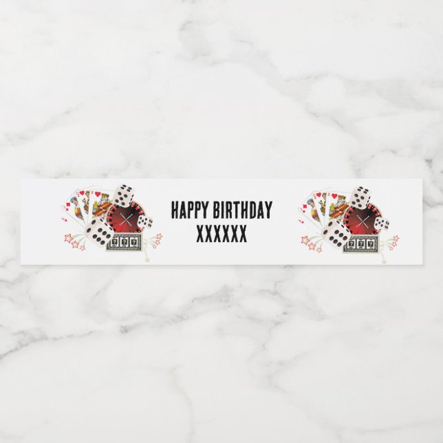 Étiquette Pour Bouteilles D'eau bouteille d'eau casino ÉTIQUETTE - casino (Étiquettes simples)