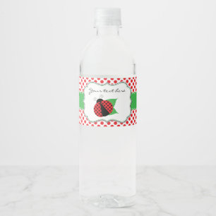 Étiquette Pour Bouteilles D'eau Bouteille d'eau de coccinelle Étiquette-Verte et