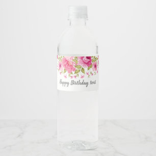 Étiquette Pour Bouteilles D'eau bouteille d'eau ÉTIQUETTE - boho floral