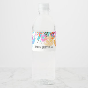 Étiquette Pour Bouteilles D'eau bouteille d'eau ÉTIQUETTE - oiseau mignon, arbre