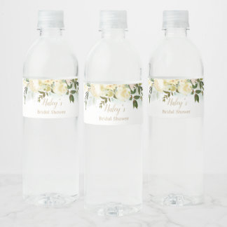 Étiquette Pour Bouteilles D'eau Bouteille d'eau pour Baby Shower avec verdure de r