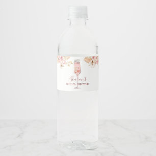 Étiquette Pour Bouteilles D'eau Bouteille d'eau Rose Bohème Rose Soiree Enterremen