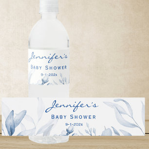 Étiquette Pour Bouteilles D'eau Boy Baby shower Aquarelle Toujours Vie Florales