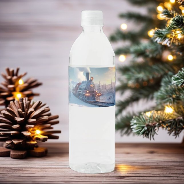 Étiquette Pour Bouteilles D'eau Cadeau de fête de Noël Conception de cadeau de fêt (Créateur téléchargé)