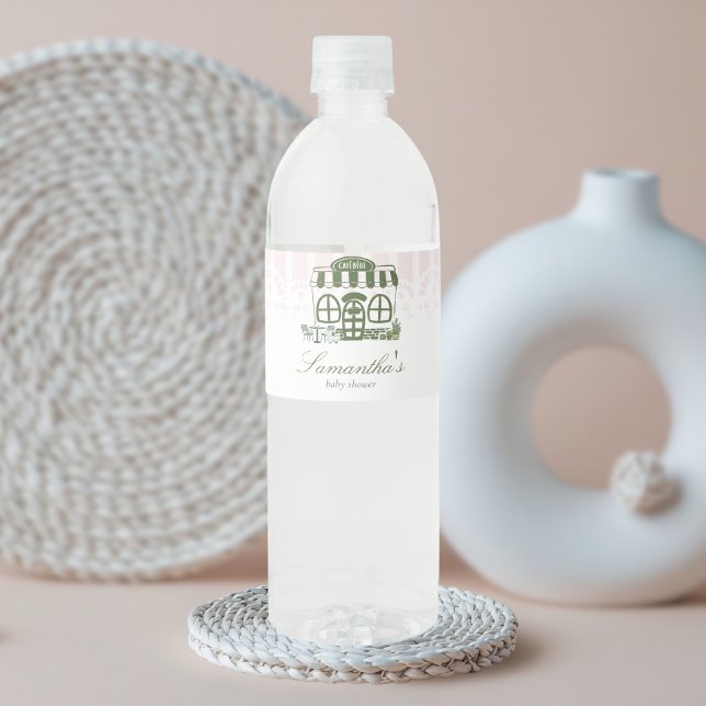 Étiquette Pour Bouteilles D'eau Cafe Bebe Shower de Bébé Café (Baby is Brewing Coffee Cafe Bebe Baby Shower Bottle Label)