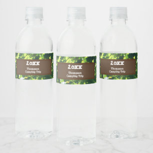 Étiquette Pour Bouteilles D'eau Camping familial Voyage Green Summer Réunion Vacan