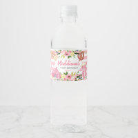Carnaval rose étiquette d'eau