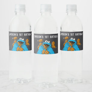 Étiquette Pour Bouteilles D'eau Carton d'Anniversaire du Monstre-Cookies