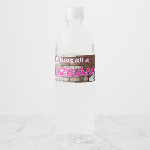 Étiquette Pour Bouteilles D'eau C'était tout le rêve Retour Hip hop rose des anné