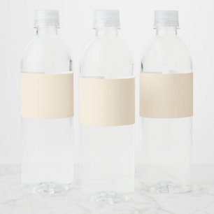 Étiquette Pour Bouteilles D'eau Champagne beige uni couleur unie