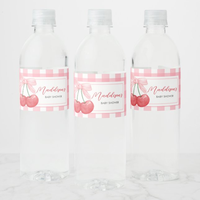 Étiquette Pour Bouteilles D'eau Cherry on Top Baby Shower (Bouteilles)