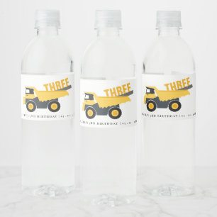 Étiquette Pour Bouteilles D'eau Chic Chauffage Camion À Tout Âge Anniversaire