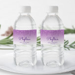 Étiquette Pour Bouteilles D'eau Chic Purple Parties scintillant Drip 80e fête d'an<br><div class="desc">Ces chic étiquettes de bouteille d'eau de fête de 80e anniversaire ont une bordure brillante violet faux parties scintillant et violet ombre arrière - plan. Personnalisez-les avec son nom en écriture violette,  avec son anniversaire et la date ci-dessous en police sans serif.</div>