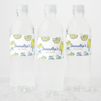 Étiquette Pour Bouteilles D'eau Ciao Baby Fête de Bébé au Citron
