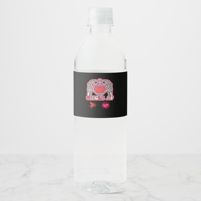 Étiquette Pour Bouteilles D'eau Citation Halloween à mains - Slogan Déplaisant (Devant)