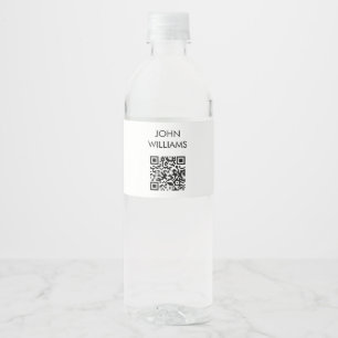Étiquette Pour Bouteilles D'eau Code QR d'ouverture d'exposition sur mesure