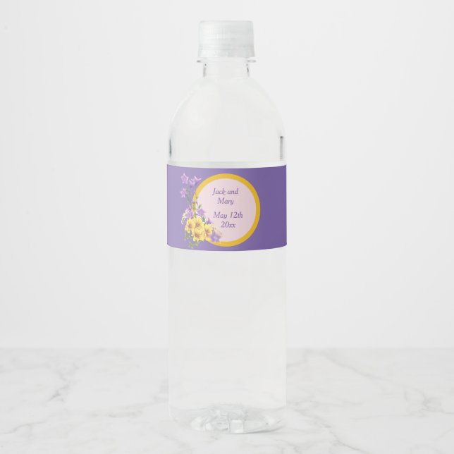 Étiquette Pour Bouteilles D'eau Collection Spring Garden (Devant)