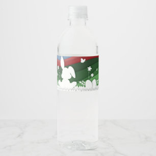 Étiquette Pour Bouteilles D'eau Conception des fêtes de découpe de papier color