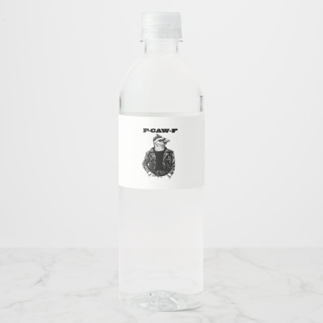 Étiquette Pour Bouteilles D'eau Conception esthétique essentielle F Caw F (Devant)