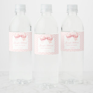 Étiquette Pour Bouteilles D'eau Coquette rose arc baby shower bouteille d'eau étiq