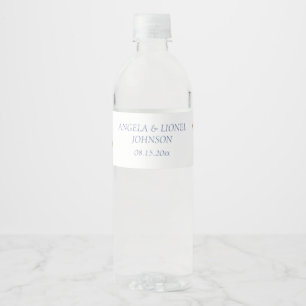 Étiquette Pour Bouteilles D'eau Côte d'Amalfi Citron Carreaux Bleus Italie Mariage