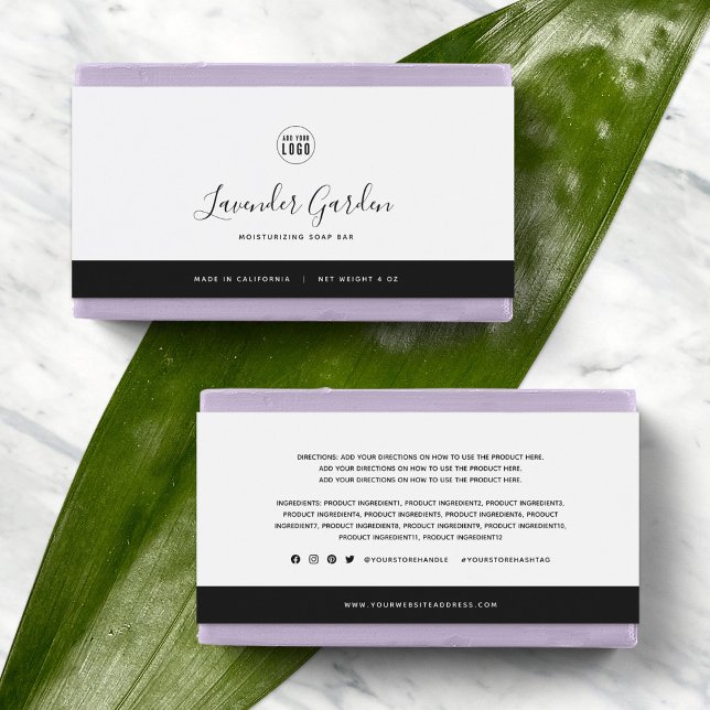 Étiquette Pour Bouteilles D'eau Couleurs personnalisées Ingrédients de contraste É (Créateur téléchargé)