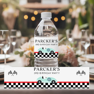 Étiquette Pour Bouteilles D'eau Course de voitures de course Décor personnalisé An
