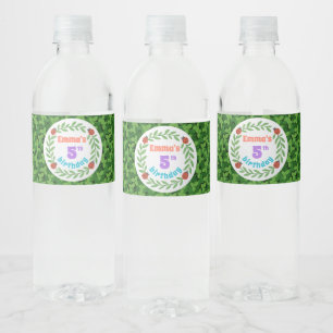 Étiquette Pour Bouteilles D'eau Coutume Ladybug & Leaf 5e anniversaire