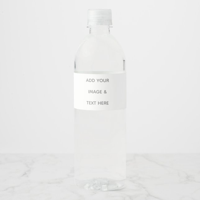 Étiquette Pour Bouteilles D'eau Créez votre propre blanc  (Devant)