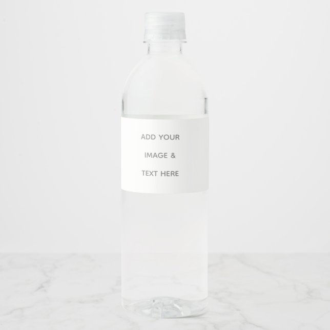 Étiquette Pour Bouteilles D'eau Créez votre propre blanc  (Devant)