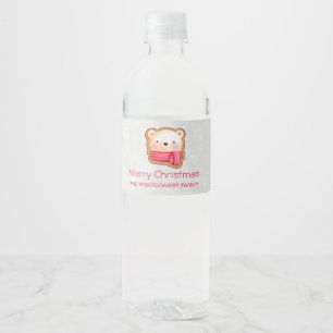 Étiquette Pour Bouteilles D'eau Cute Bear Face