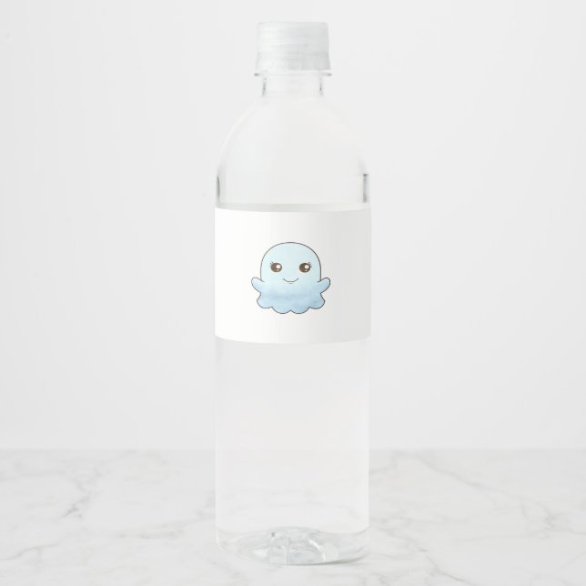 Étiquette Pour Bouteilles D'eau Cute Boo Design tendance Unique (Devant)