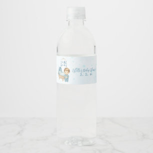Étiquette Pour Bouteilles D'eau Cute Boy Blue Nursery Baby shower