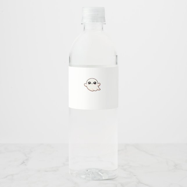 Étiquette Pour Bouteilles D'eau Cute Little Boo Basic Clean (Devant)