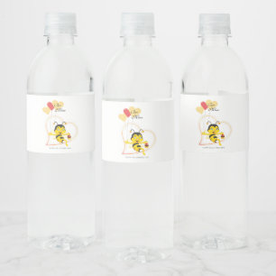Étiquette Pour Bouteilles D'eau Dessin de Saint-Valentin sur la mine d'abeilles ad