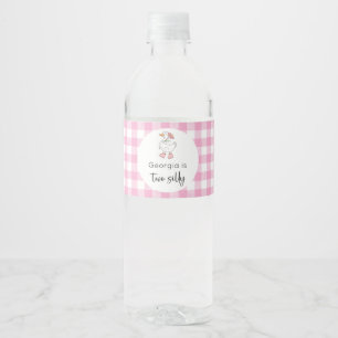 Étiquette Pour Bouteilles D'eau Deux sots Goose rose anniversaire