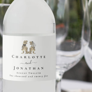 Étiquette Pour Bouteilles D'eau Dinosaur thème Mariage personnalisé