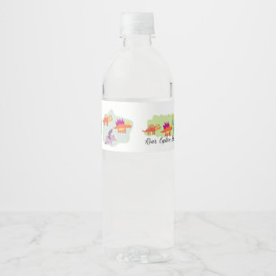 Étiquette Pour Bouteilles D'eau Dinosaure