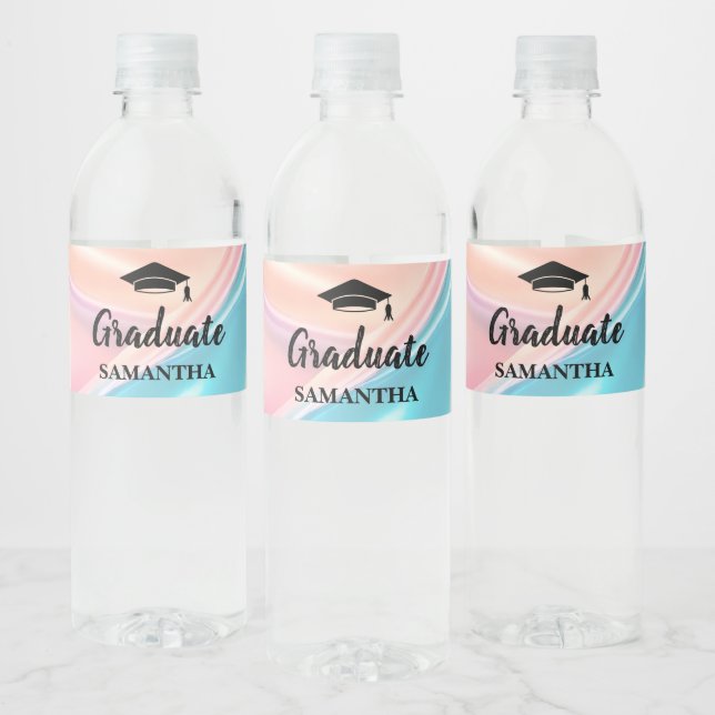 Étiquette Pour Bouteilles D'eau Diplômé Moderne  (Bouteilles)