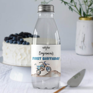 Étiquette Pour Bouteilles D'eau Dirt Bike Boy Birthday Party Water Bottle Labels