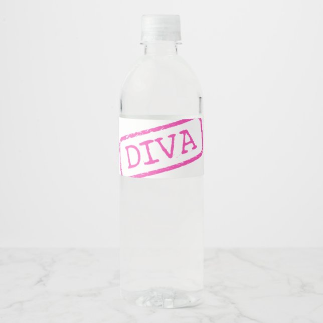 ÉTIQUETTE POUR BOUTEILLES D'EAU "DIVA" (Devant)