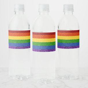 Étiquette Pour Bouteilles D'eau Drapeau de la Fierté arc-en-ciel LGBT Parties scin