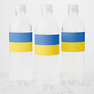 Étiquette Pour Bouteilles D'eau Drapeau ukrainien
