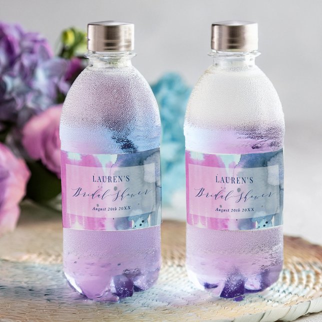 Étiquette Pour Bouteilles D'eau Dreamy Spring Bridal Shower Water Bottle Labels (Créateur téléchargé)