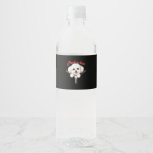 Étiquette Pour Bouteilles D'eau Drôle - Halloween Peekaboo
