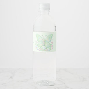 Étiquette Pour Bouteilles D'eau Eau de Papillon de Guimauve Vert Menthe pour Baby