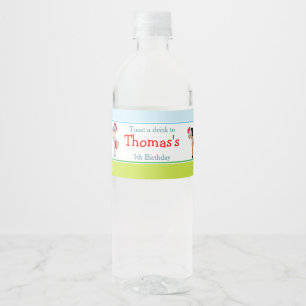 Étiquette Pour Bouteilles D'eau Écoutez votre chevalier mignon aux cheveux noirs